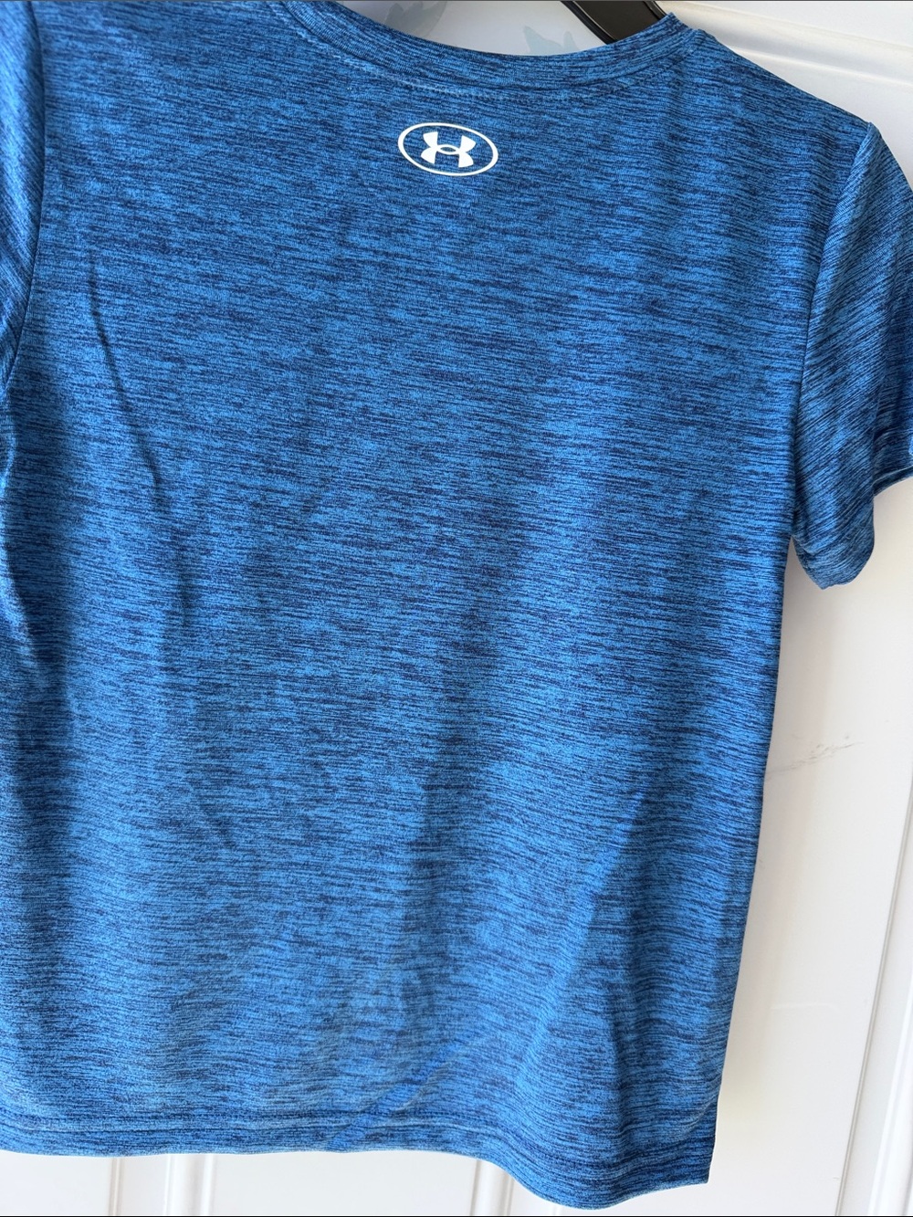 Under Armour Blue Heather Short-Sleeve Tee with Sports Ball Graphic - Picture 5 of 6